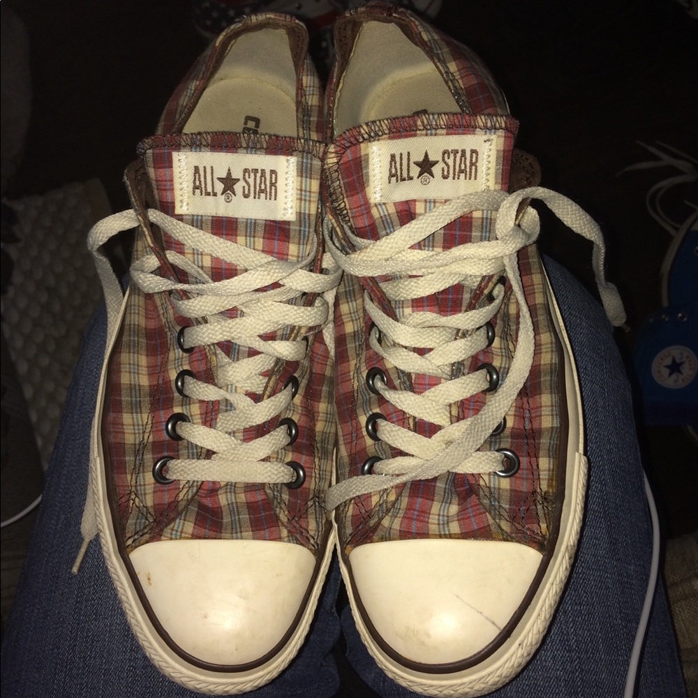 Converse All Star Plaid Low Tops